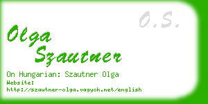 olga szautner business card